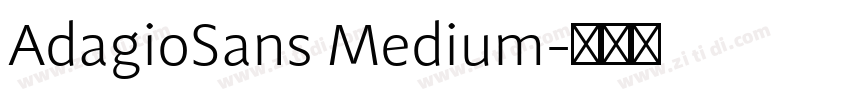 AdagioSans Medium字体转换